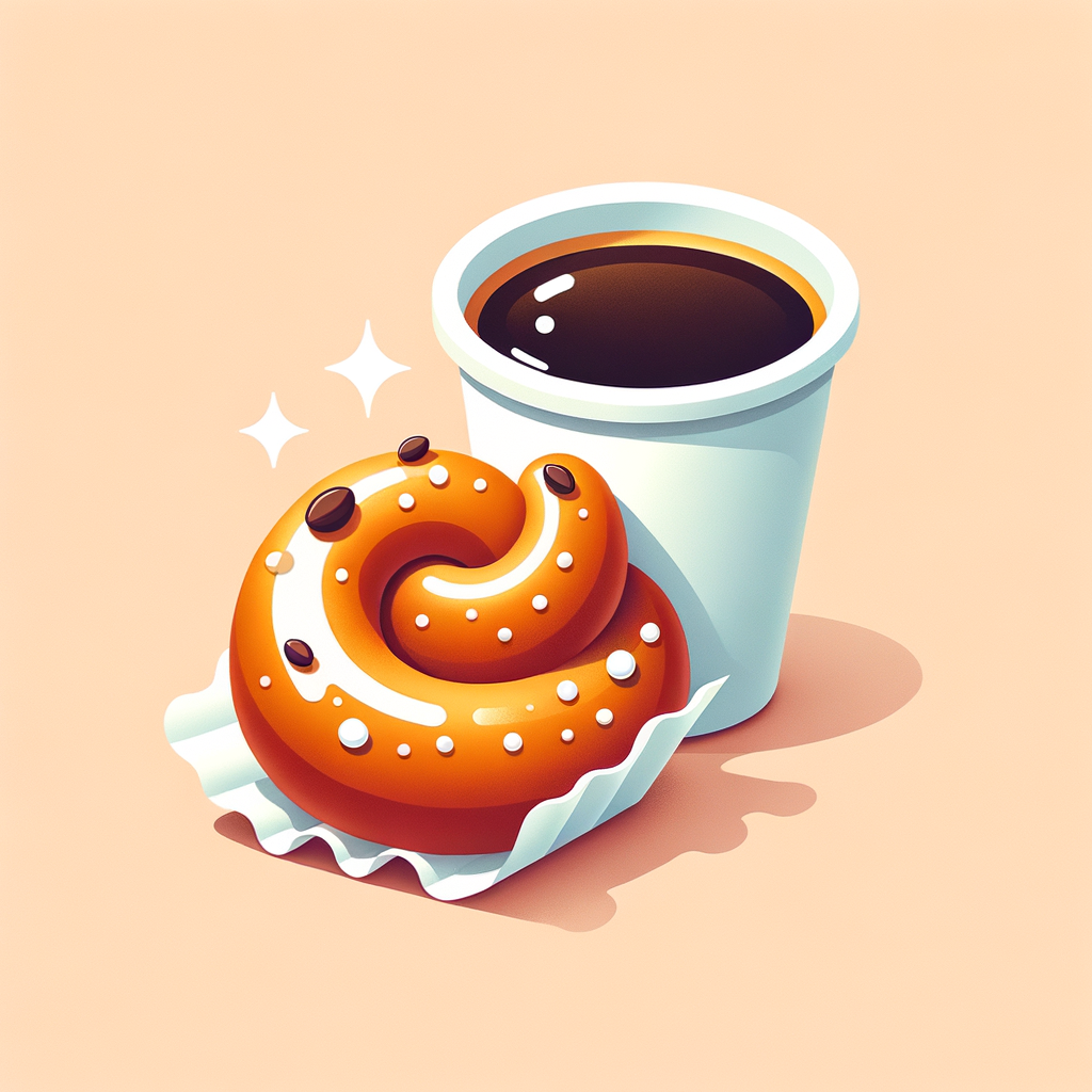 A single golden-brown twisted cardamom bun with a glossy sugar glaze and flecks of ground cardamom, partially wrapped in white parchment paper, accompanied by a tall white paper coffee cup filled with dark steaming coffee.