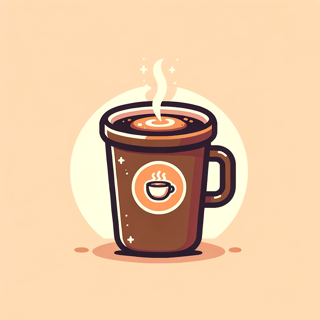 A dark brown paper coffee cup with the orange Philz Coffee logo, filled with steaming hot coffee and a hint of creamy froth along the rim.