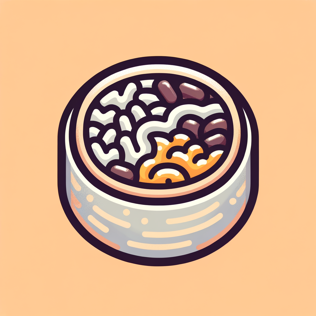 A tightly wrapped flour tortilla burrito sliced in half, revealing a filling of shredded seasoned beef, fluffy white rice grains, black beans, and molten cheese, the outside of the tortilla lightly toasted to a golden brown hue, wrapped in crinkled silver foil.