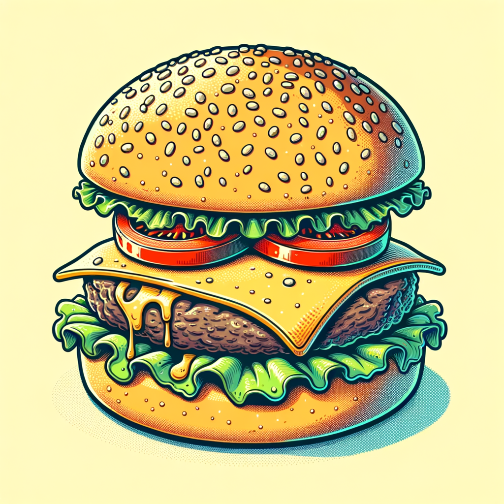 A partially eaten cheeseburger showing a beef patty topped with melted cheese, lettuce and tomato inside a soft bun, isolated against a plain background focusing on the burger only.